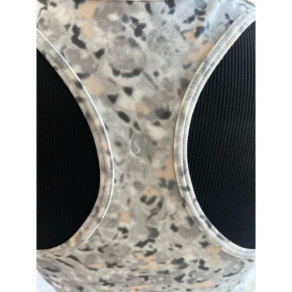 Lululemon Cool Racerback Tank Not So Petite Fleur Silver Spoon Gray floral - Picture 5 of 6